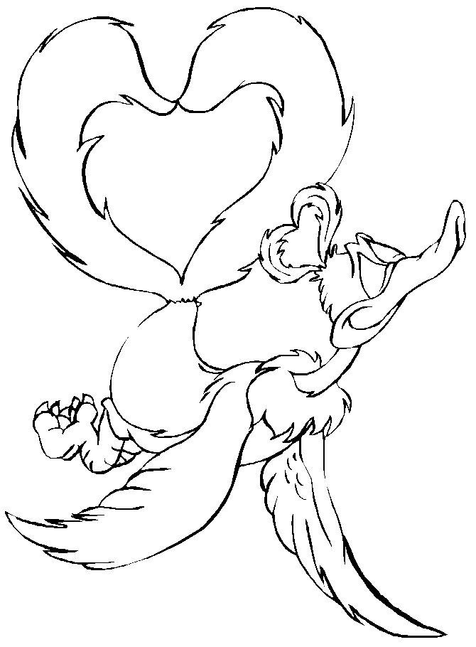 Swan Heart coloring page