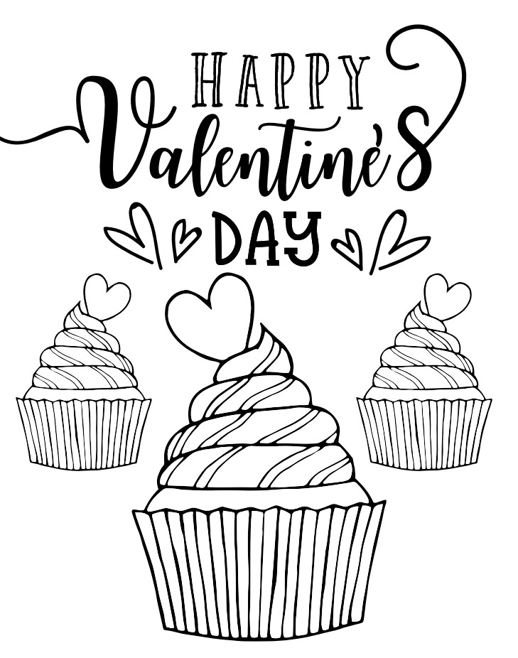 Valentines Day Coloring Page & coloring book.