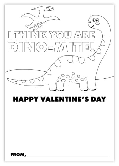 valentines day coloring pages dinosaur