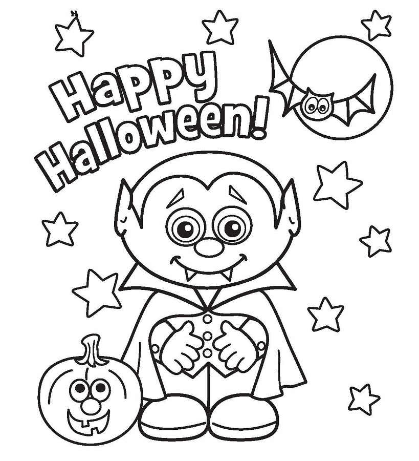 vampire coloring page