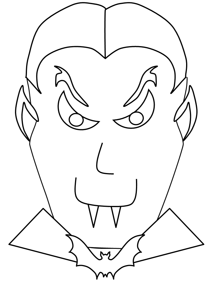 Printable Vampire2 Halloween Coloring Pages - Coloringpagebook.com