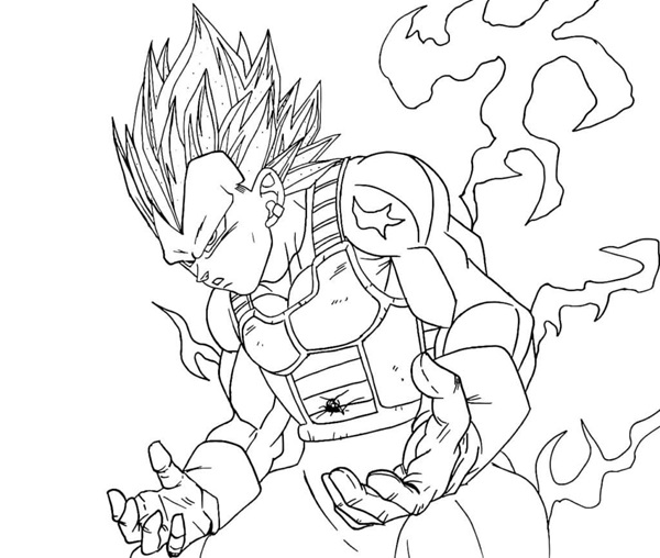 Vegeta Coloring Page