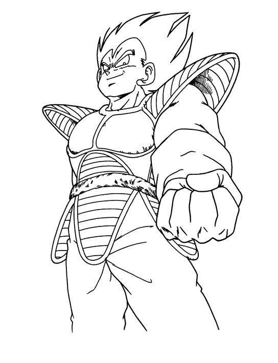 Vegeta Dragon Ball Z Coloring Pages