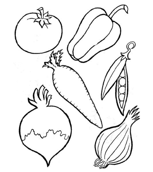 Vegetable Coloring Pages