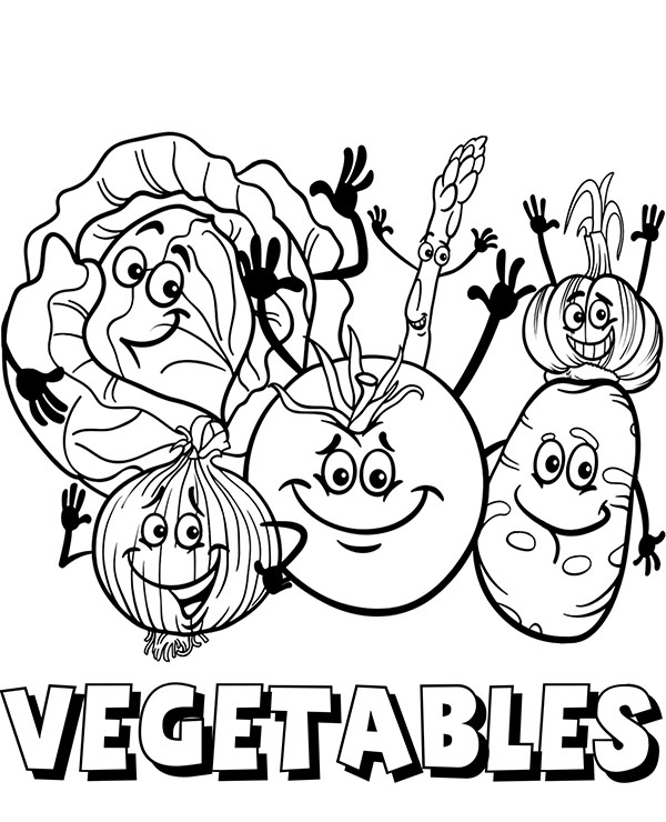 Vegetables Coloring Page