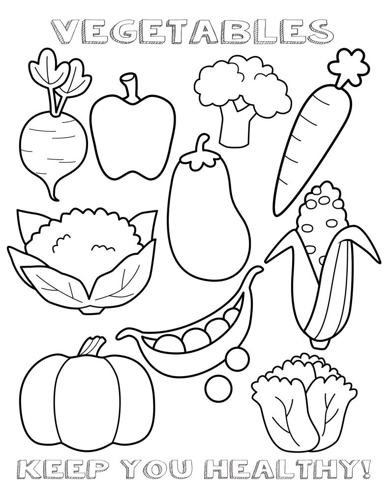 Vegetables Coloring Pages