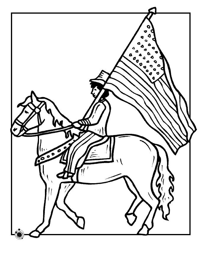 vetreans day horse coloring pages