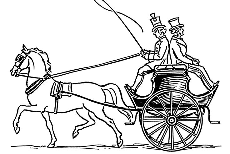 victorian horse and carriage coloring pages