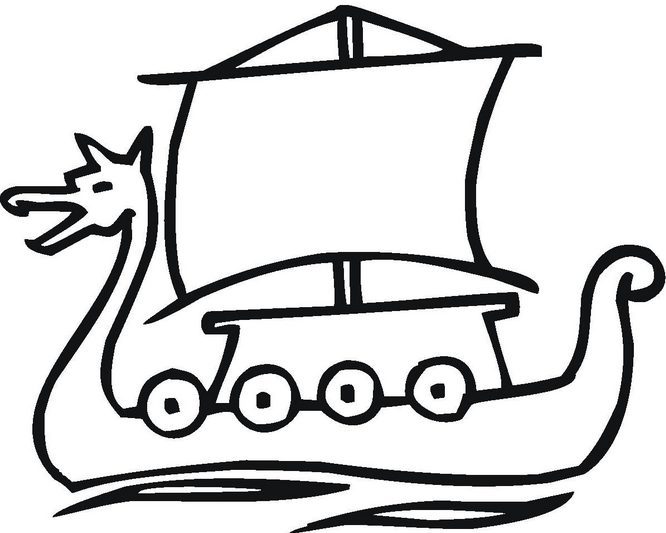 Viking Ship coloring page