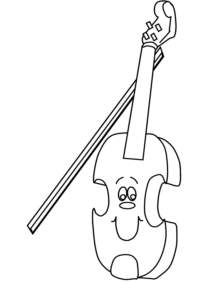 Violin Face Music Coloring Pages