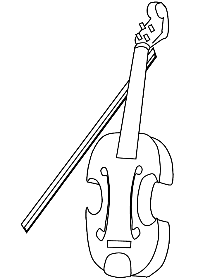 Violin Music Coloring Pages