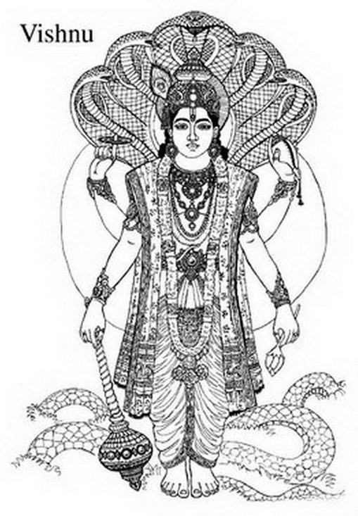 Vishnu coloring page