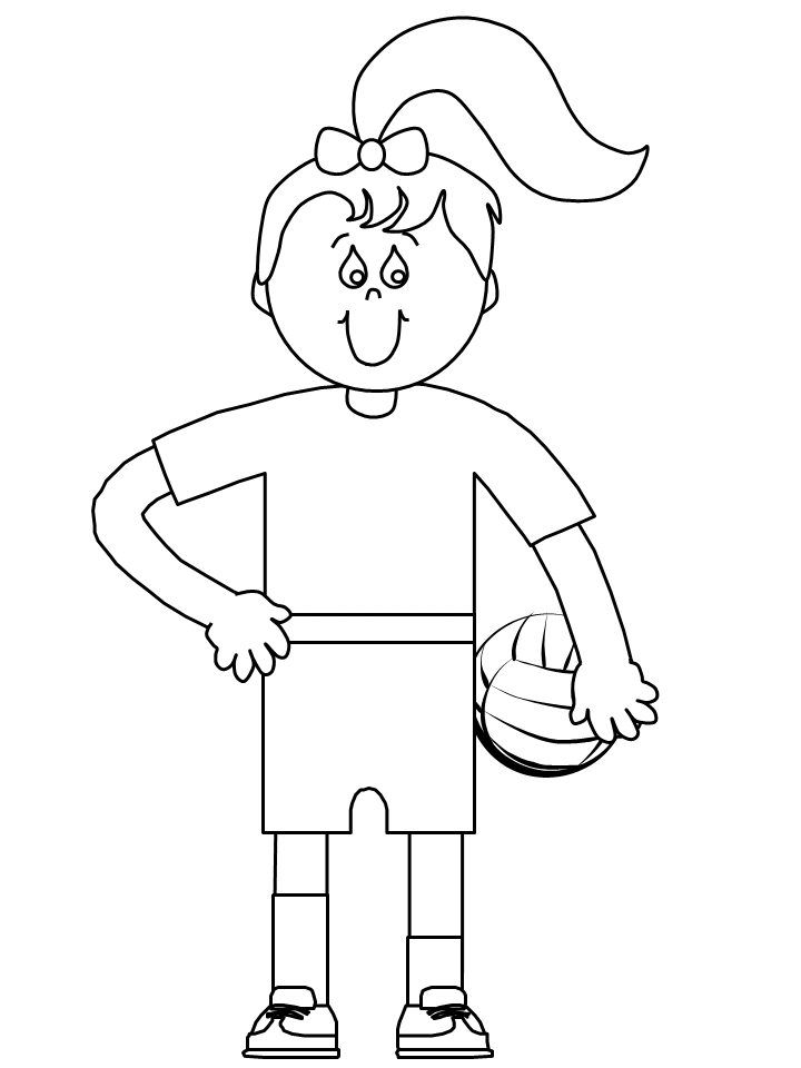 Volleyball Player Coloring Pages