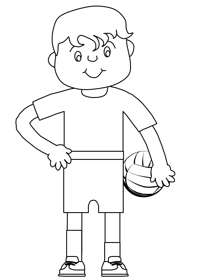 Volleyball Player Coloring Page