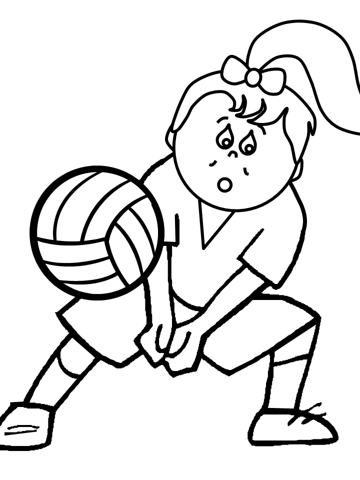 Women Volleyball Coloring Pages