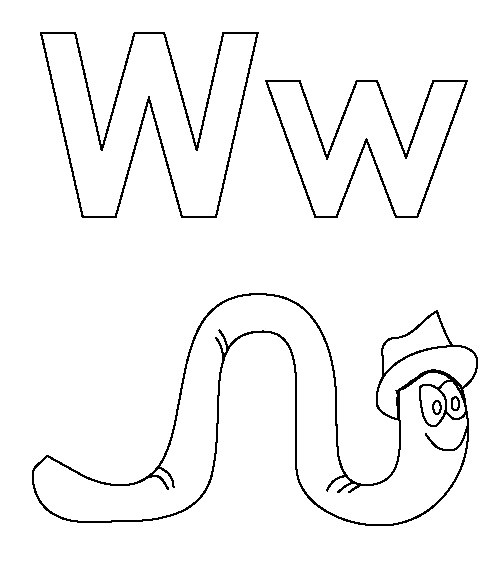 W Coloring Page