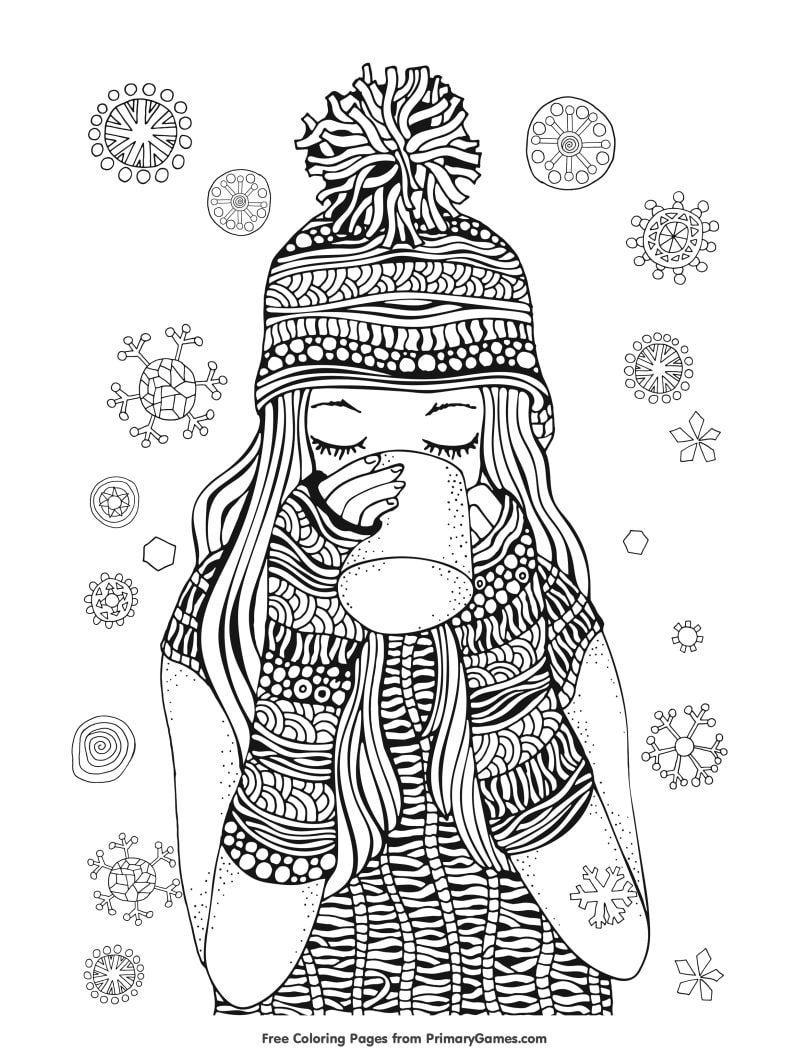warm winter coloring pages