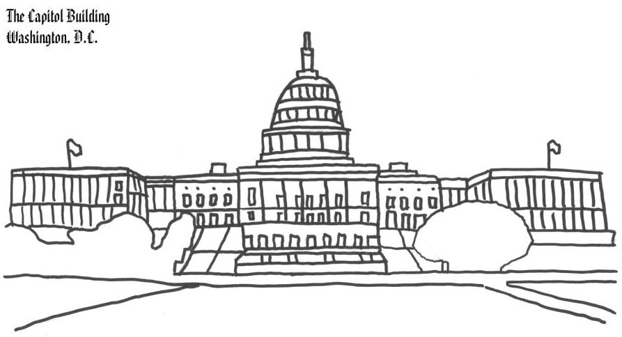 Capitol Building Coloring Page