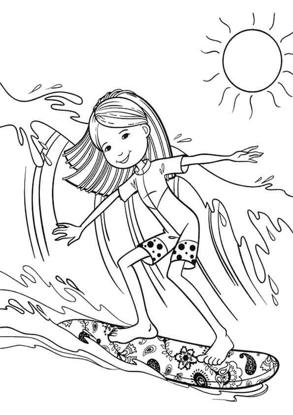 water activities coloring pages