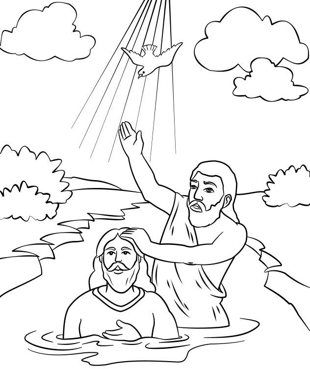 water baptism coloring pages