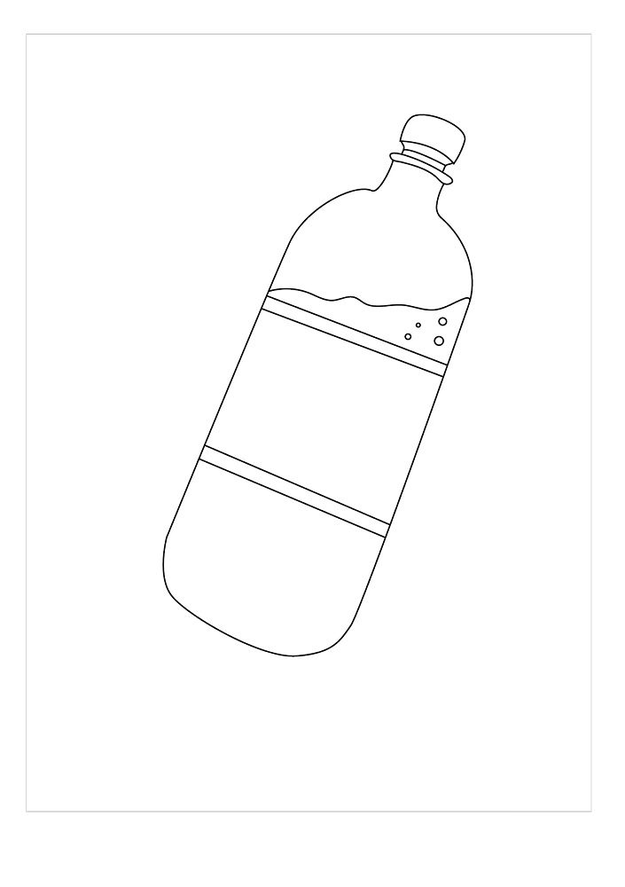 water bottle coloring pages printable