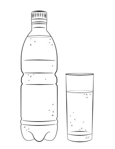 water bottle coloring pages