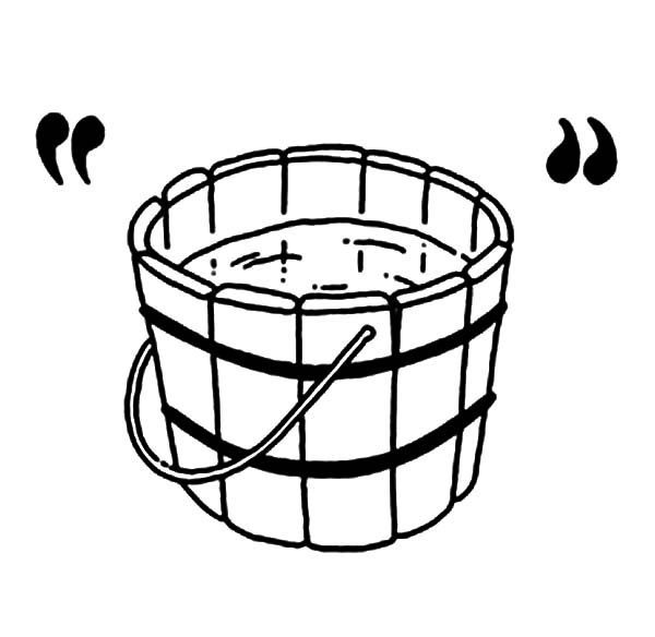 water bucket coloring pages