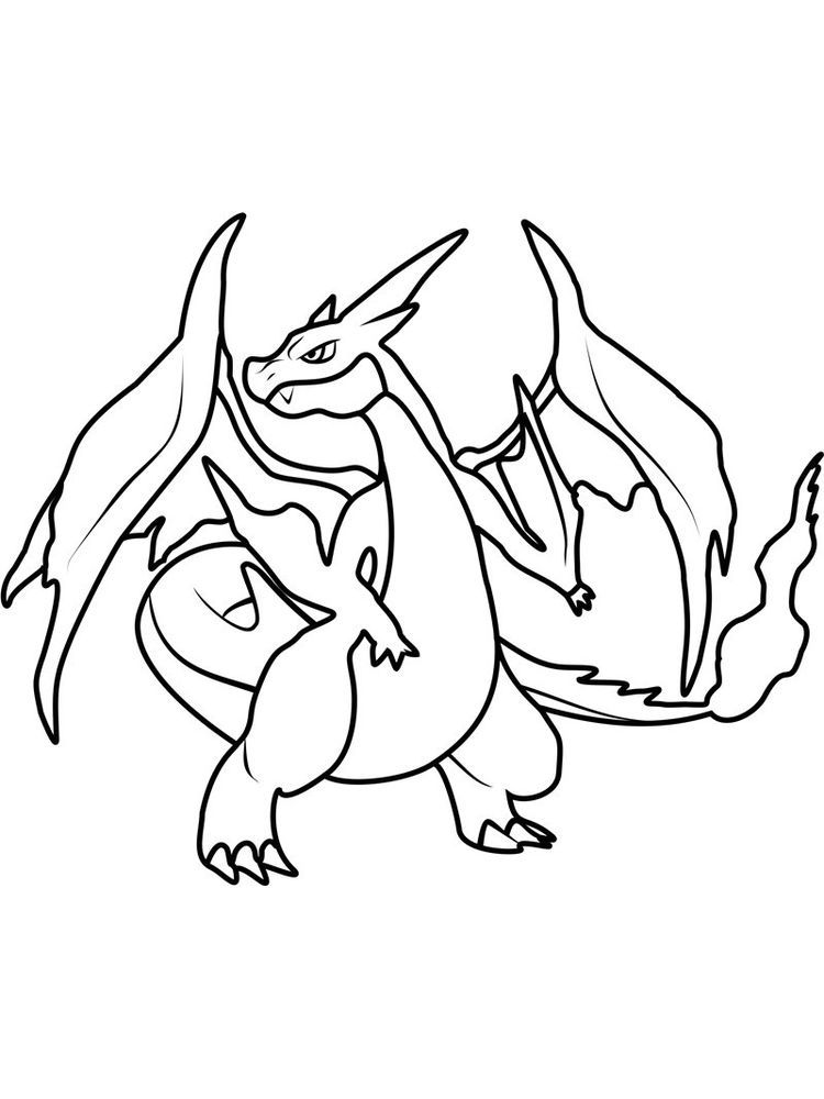 Charizard Pokemon coloring page