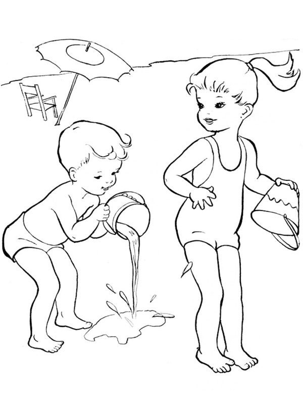 water coloring pages for preschooler