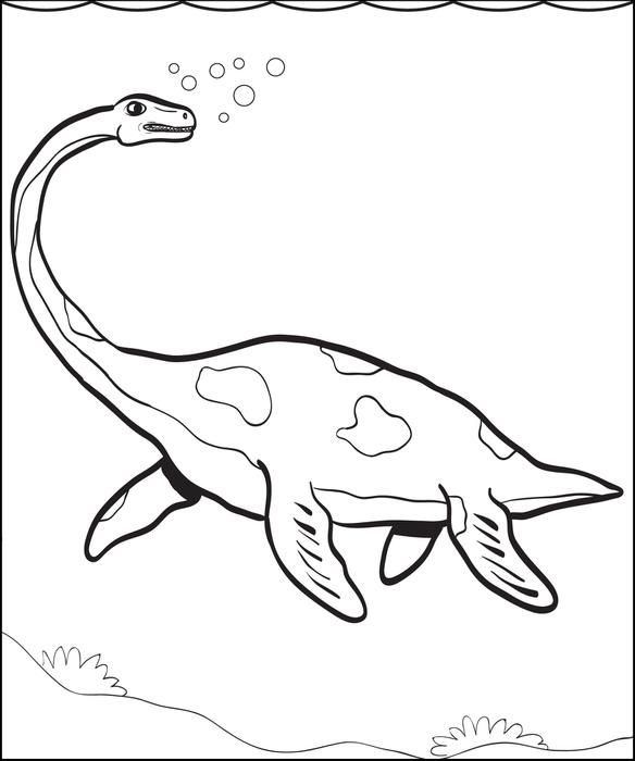 water dinosaurs coloring pages