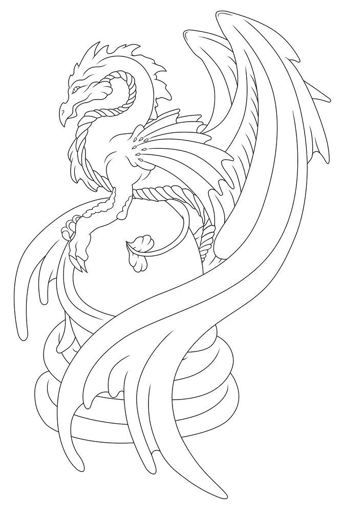 water dragon egg coloring pages