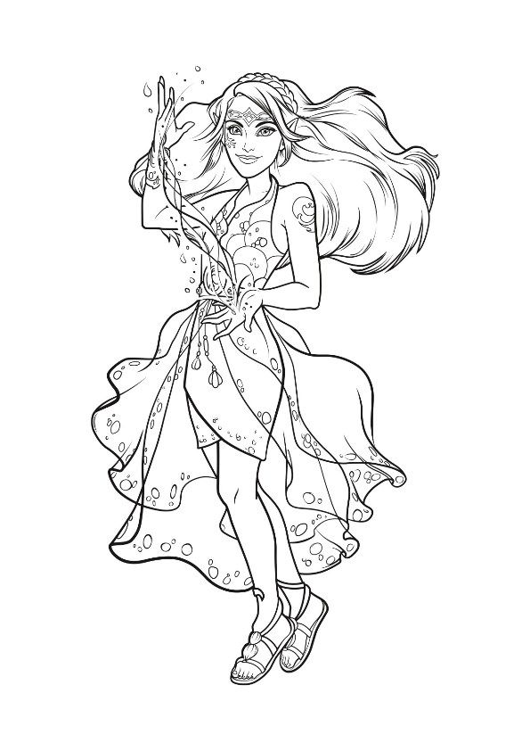 water elf coloring pages