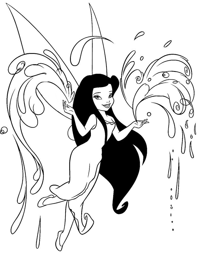 water fairy from tinkerbell coloring pages