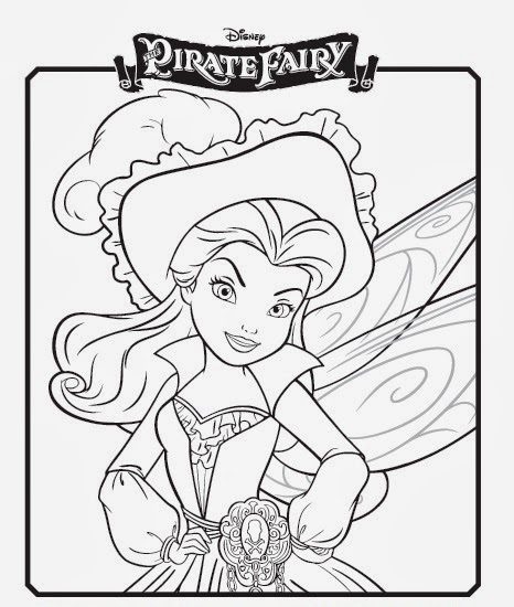 water fairy pirate fairy coloring pages
