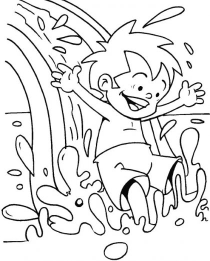 water fun coloring pages