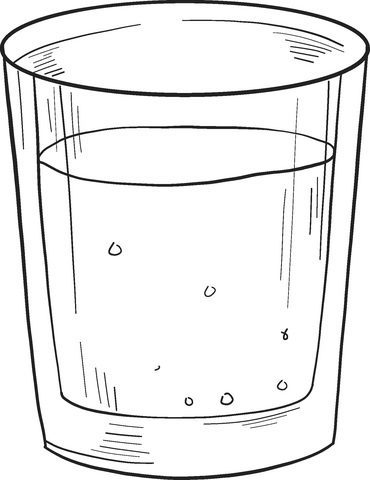 water glass coloring pages for kids