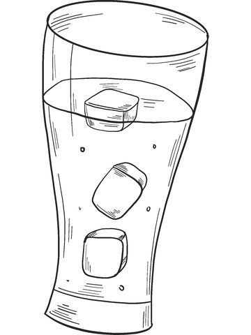 water glass coloring pages