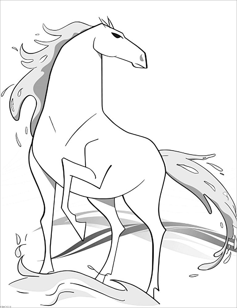 water horse coloring pages