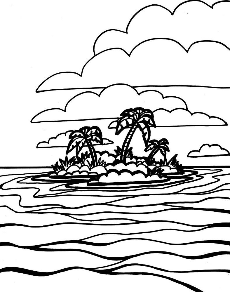 water in the ocean coloring pages