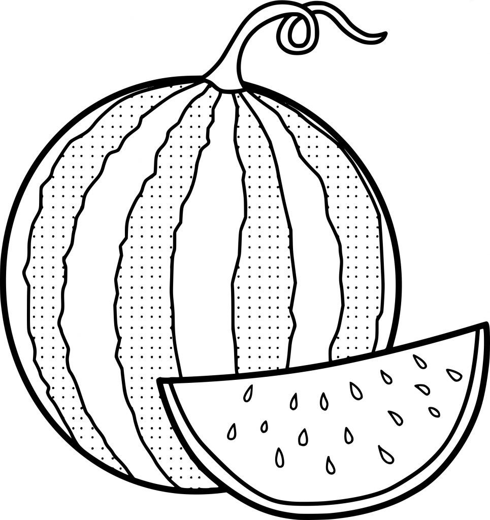 water melon coloring pages
