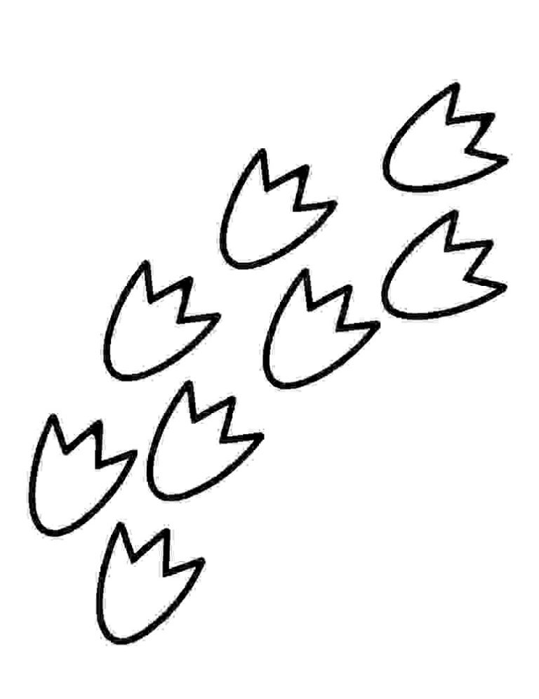 Water Monster Footprints Coloring Pages & book for kids.