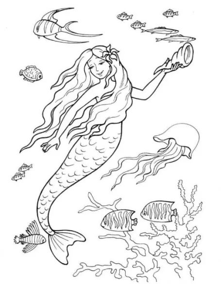 water painting coloring pages for girls desighny
