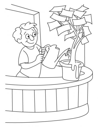 water plant coloring pages