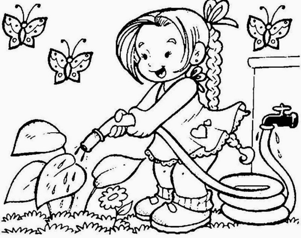 water plants coloring pages