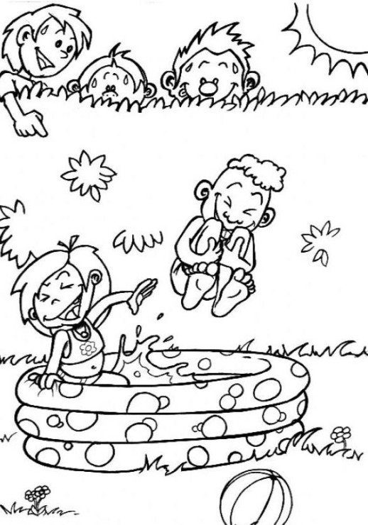 water play coloring pages