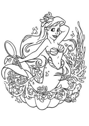 water princess coloring pages for adults