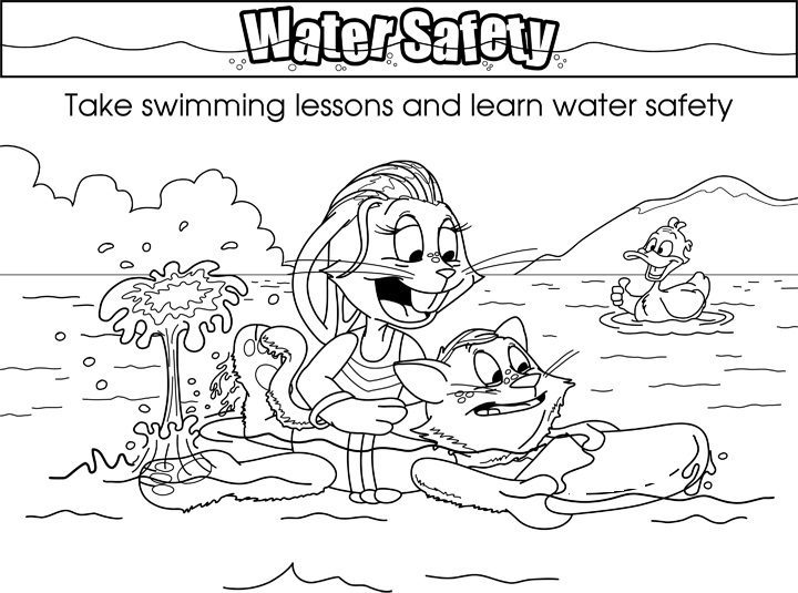water safety coloring pages dltk