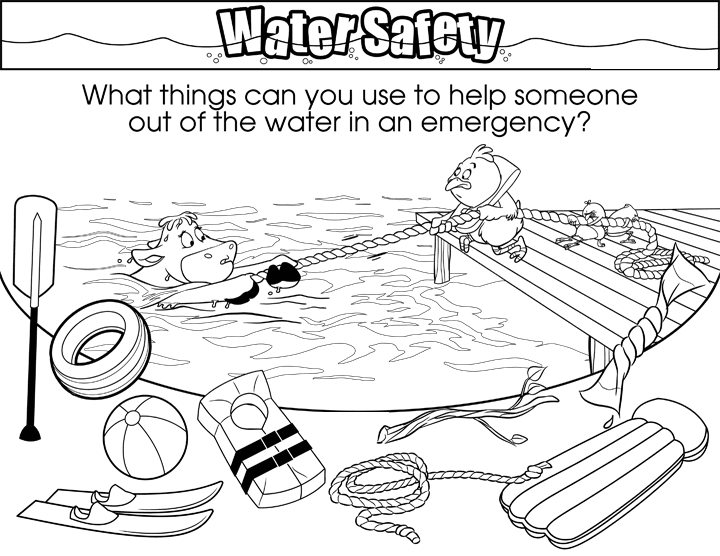 water safety coloring pages