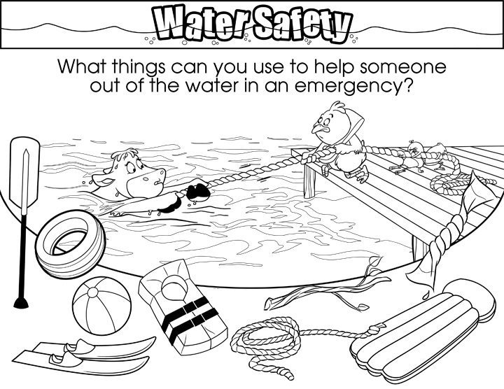 water safety devices coloring pages