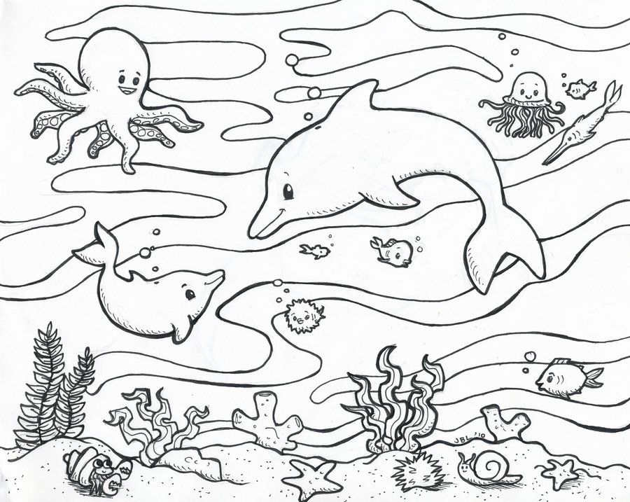water scene coloring pages